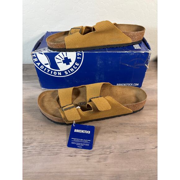 Birkenstock Arizona BS Corduroy Cork Brown Tan Size 46 US Men\'s 13‎ NEW in Box main image 4